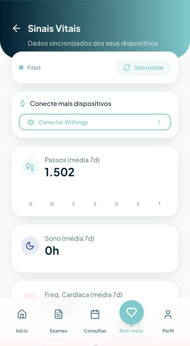 App Acessa Saúde — Wearables integrados