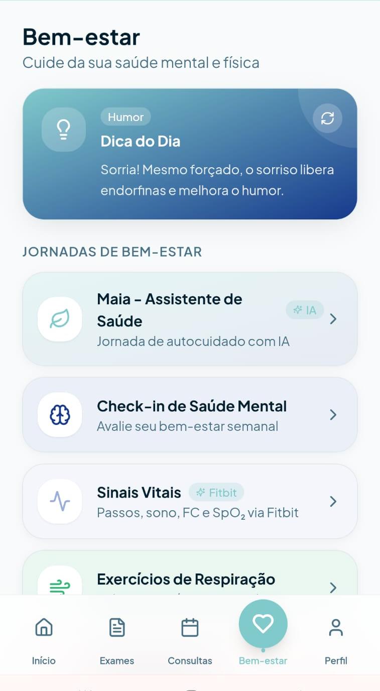 App Acessa Saúde — Hub de saúde mental e física